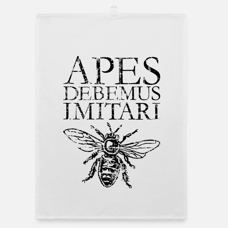APES DEBEMUS IMITARI Beekeeper Quote Design Torchon bio