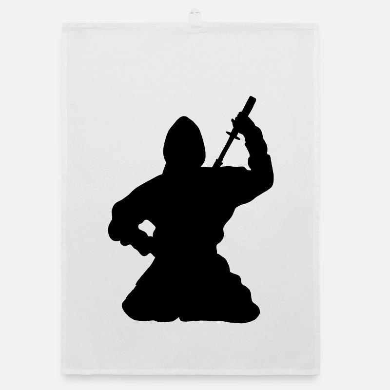 Ninja japanischer Spion oder Attentäter Organic Geschirrtuch