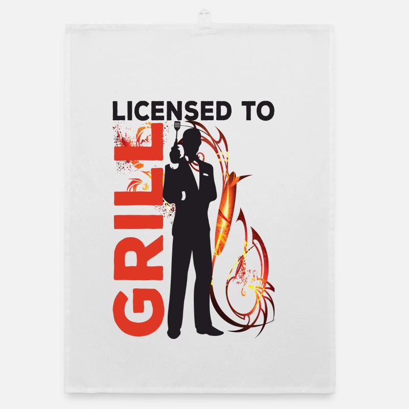 Licence pour griller funny BBQ Torchon bio