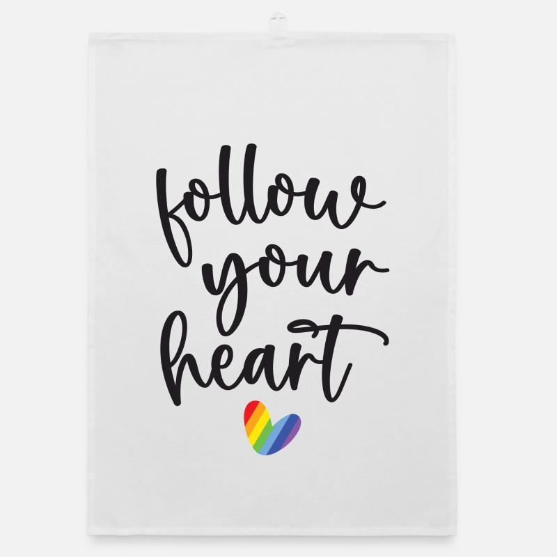 Pride Month - Follow Your Heart Organic dish towel
