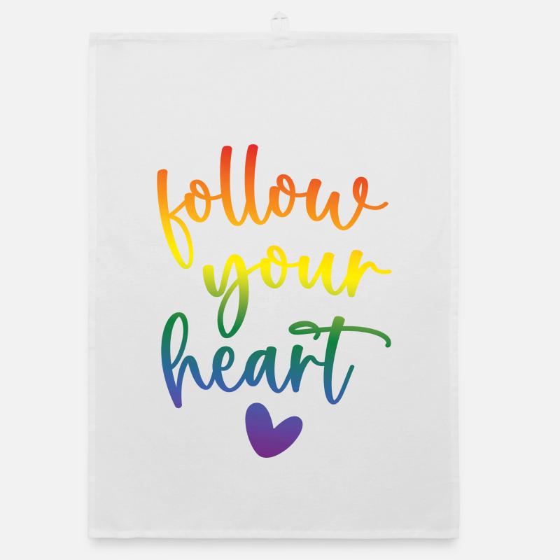 Pride Month - Follow Your Heart Organic dish towel