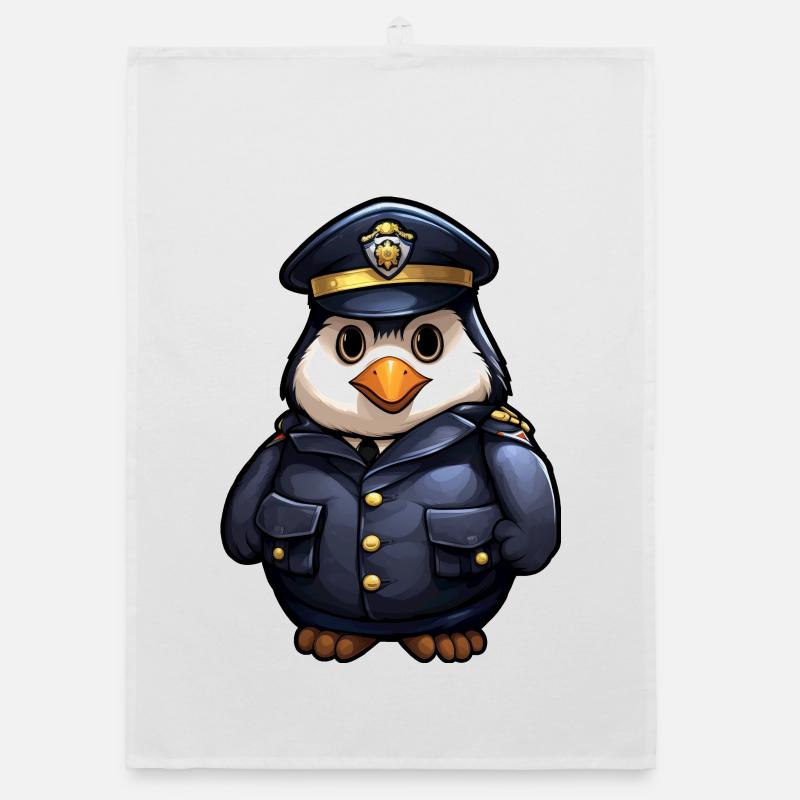Policière pingouin Torchon bio