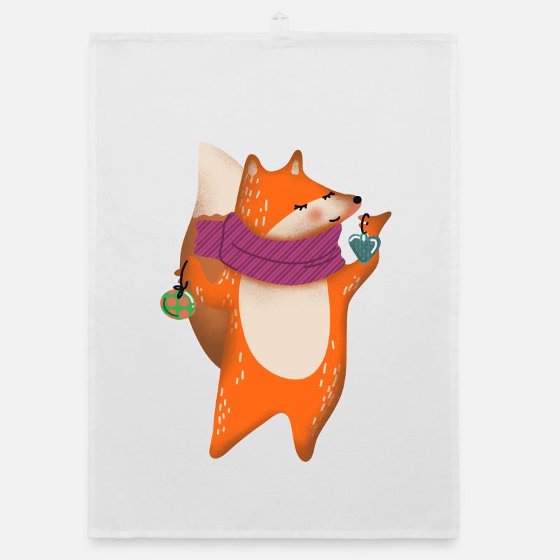 Renard Doux Écharpe Cœur Torchon bio