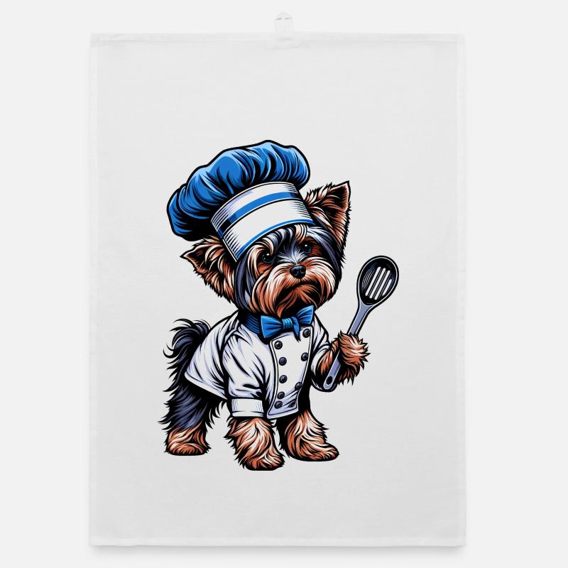 Yorkshire terrier cook Organic dish towel