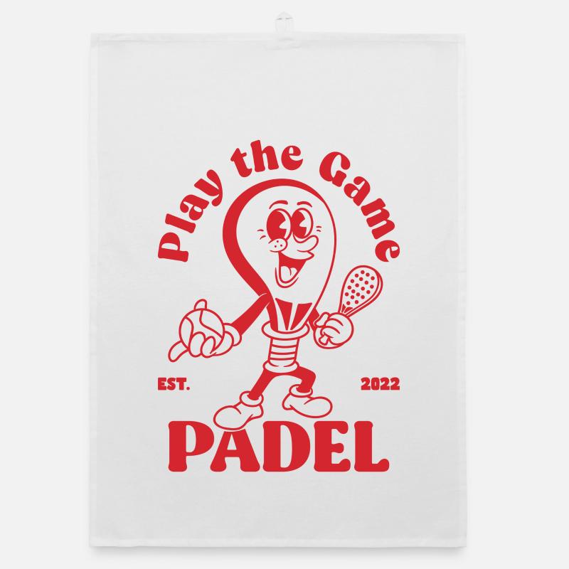 Jouez au jeu Padel Red - Torchon bio - blanc