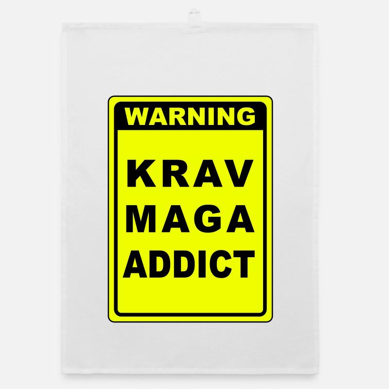 Warnung Krav Maga Süchtiger Organic Geschirrtuch