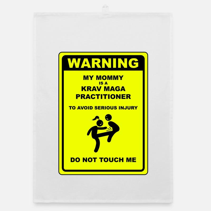 Warning! Mommy is doing Krav Maga! Organic dish towel