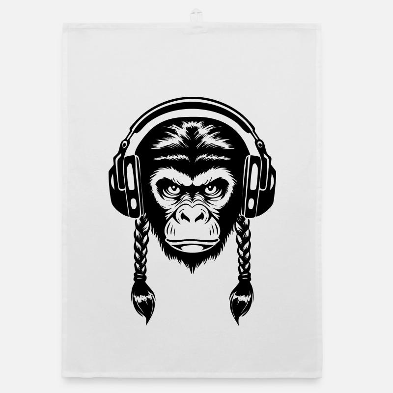 Chemise Electro Monkey Head Synth Wave Edition Torchon bio
