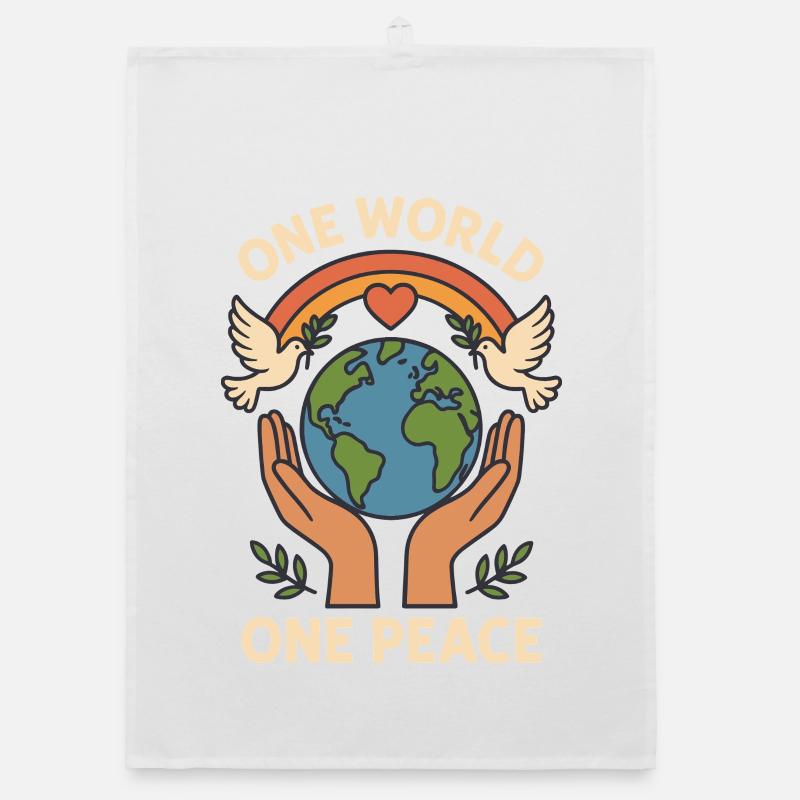 One World, One Peace Organic dish towel
