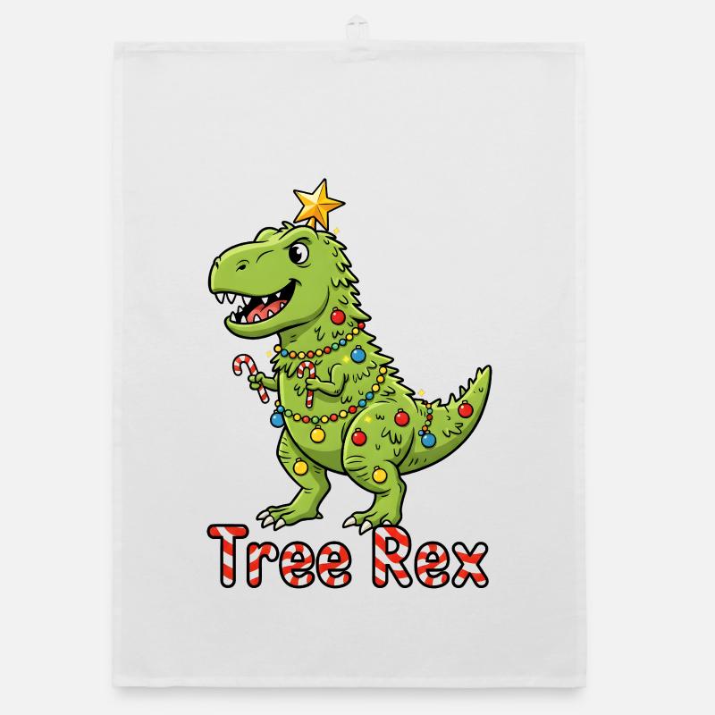 Tendance de Noël Tree Rex Torchon bio