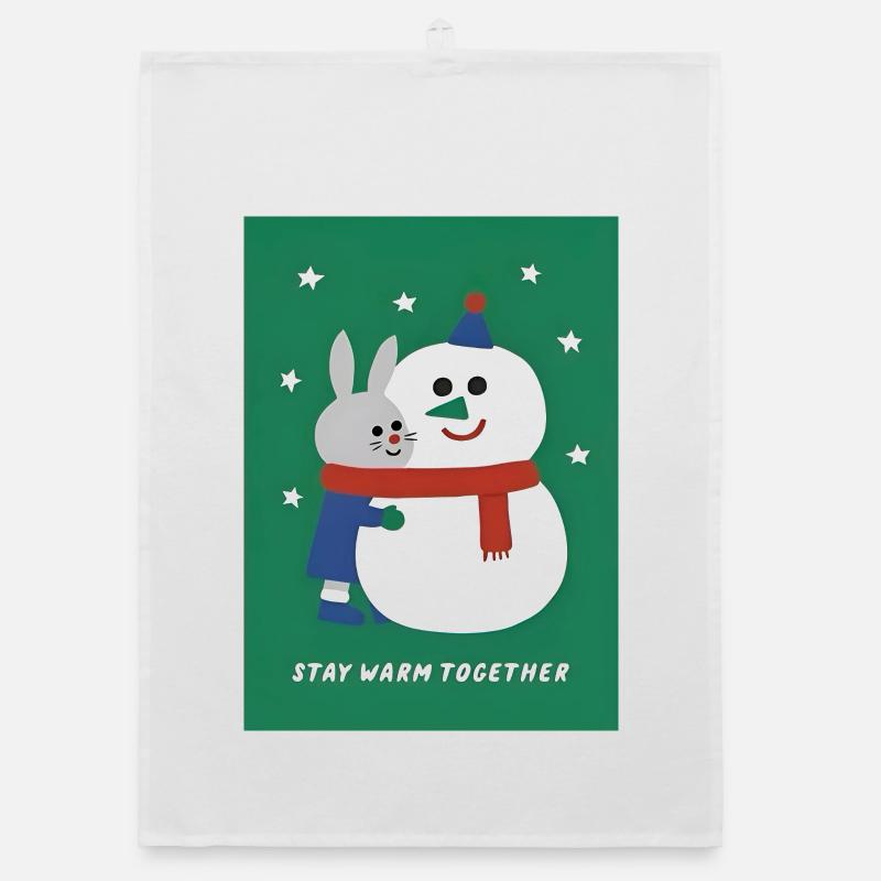 Conception des vacances d’hiver Torchon bio