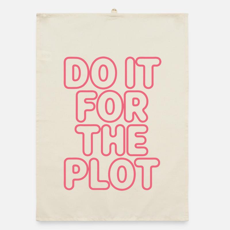 Do It For The Plot Neon Organic dish towel