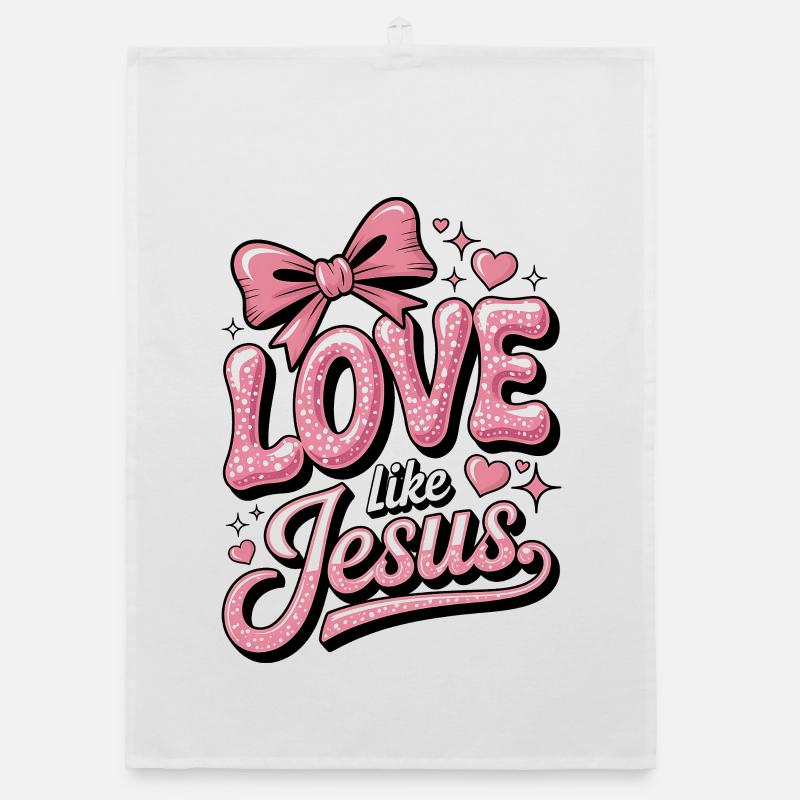 Aimez comme Jésus Torchon bio