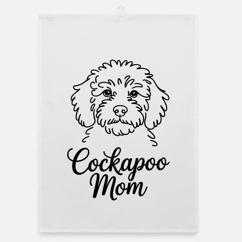 Cockapoo Mom - Cute Minimalist Dog Lover Gift Organic dish towel
