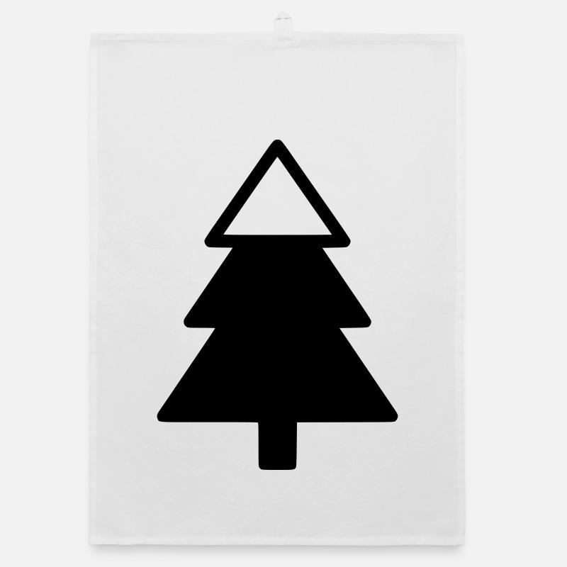 Tannenbaum Wald Silhouette Organic Geschirrtuch