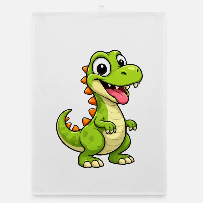 Dinosaure joyeux avec des pointes Torchon bio