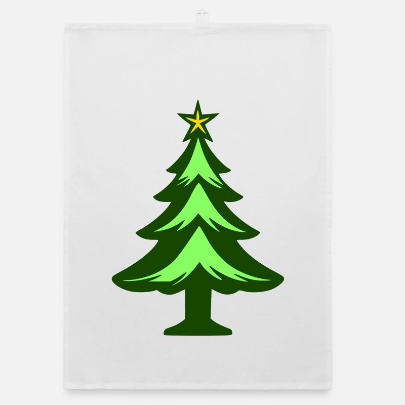 Einfache Weihnachtsbaum-Grafik Organic Geschirrtuch