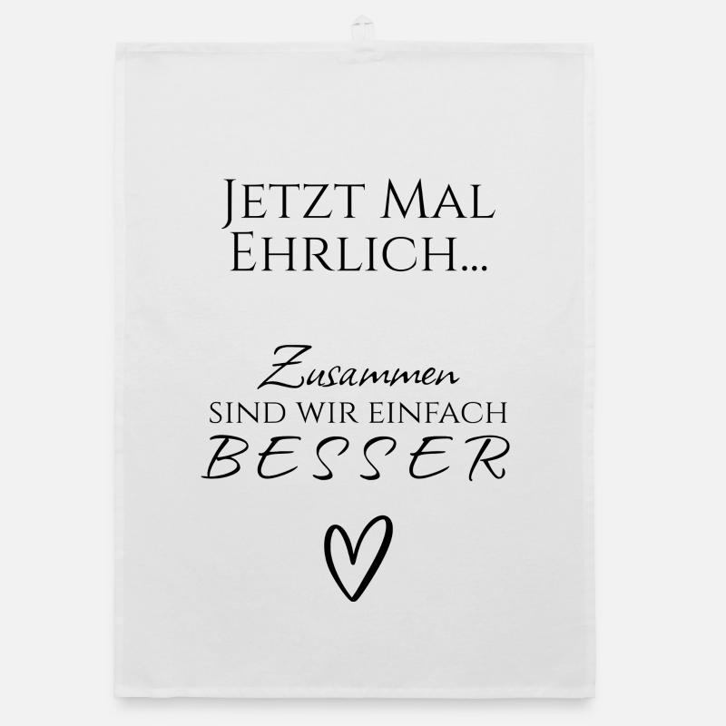 Zusammen sind wir einfach besser - Pärchen / Team  Organic Geschirrtuch