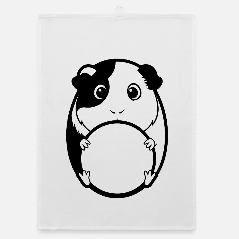 Dickes Meerschweinchen Comic Organic Geschirrtuch