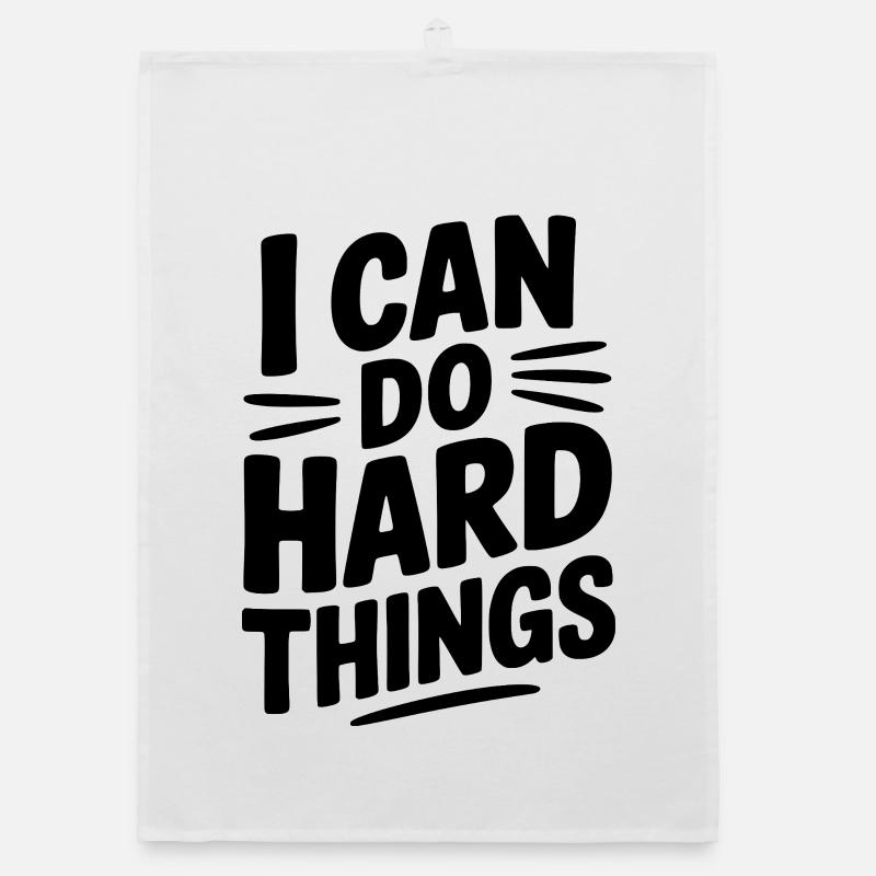 I Can Do Hard Things Organic dish towel