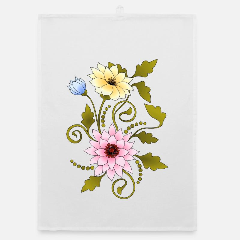 Blumen Organic Geschirrtuch