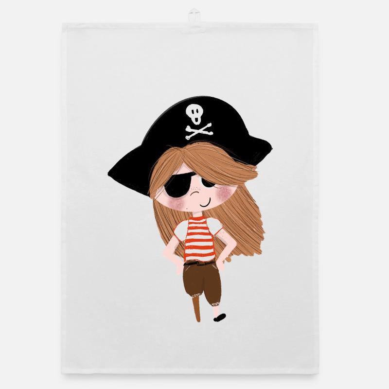 Cache-œil de dessin animé Pirate Girl Torchon bio