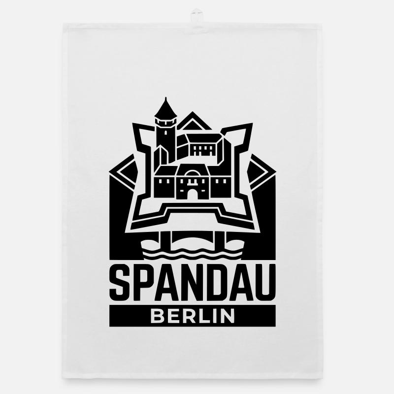 Berlin Spandau Zitadelle Silhouette Wahrzeichen Organic Geschirrtuch