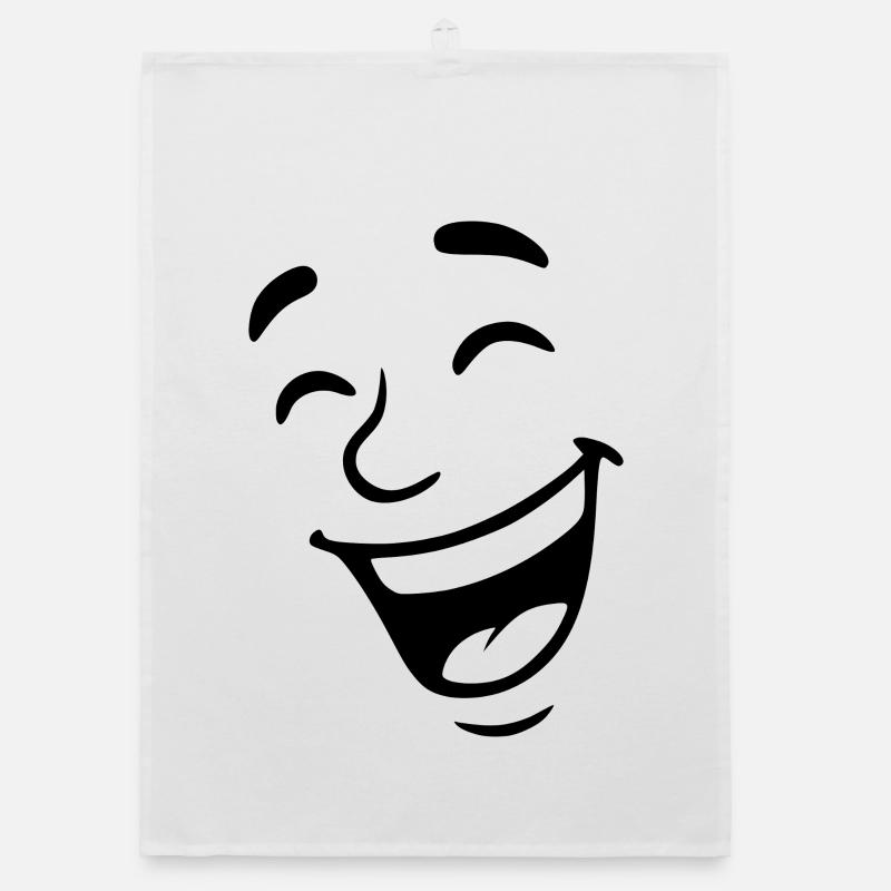 Visage rieur Torchon bio
