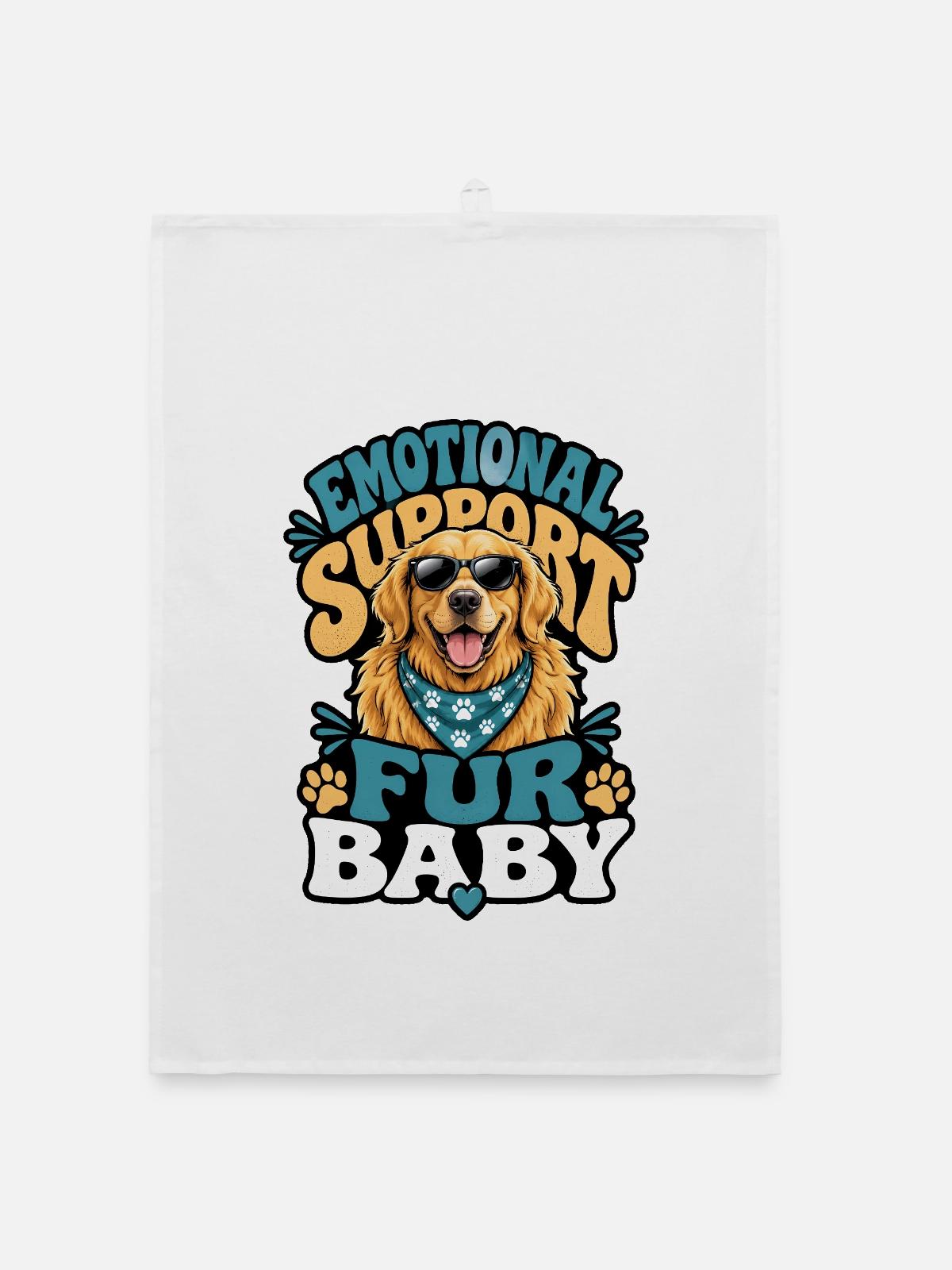 Golden Retriever - Organic Geschirrtuch - Weiß - Vorne