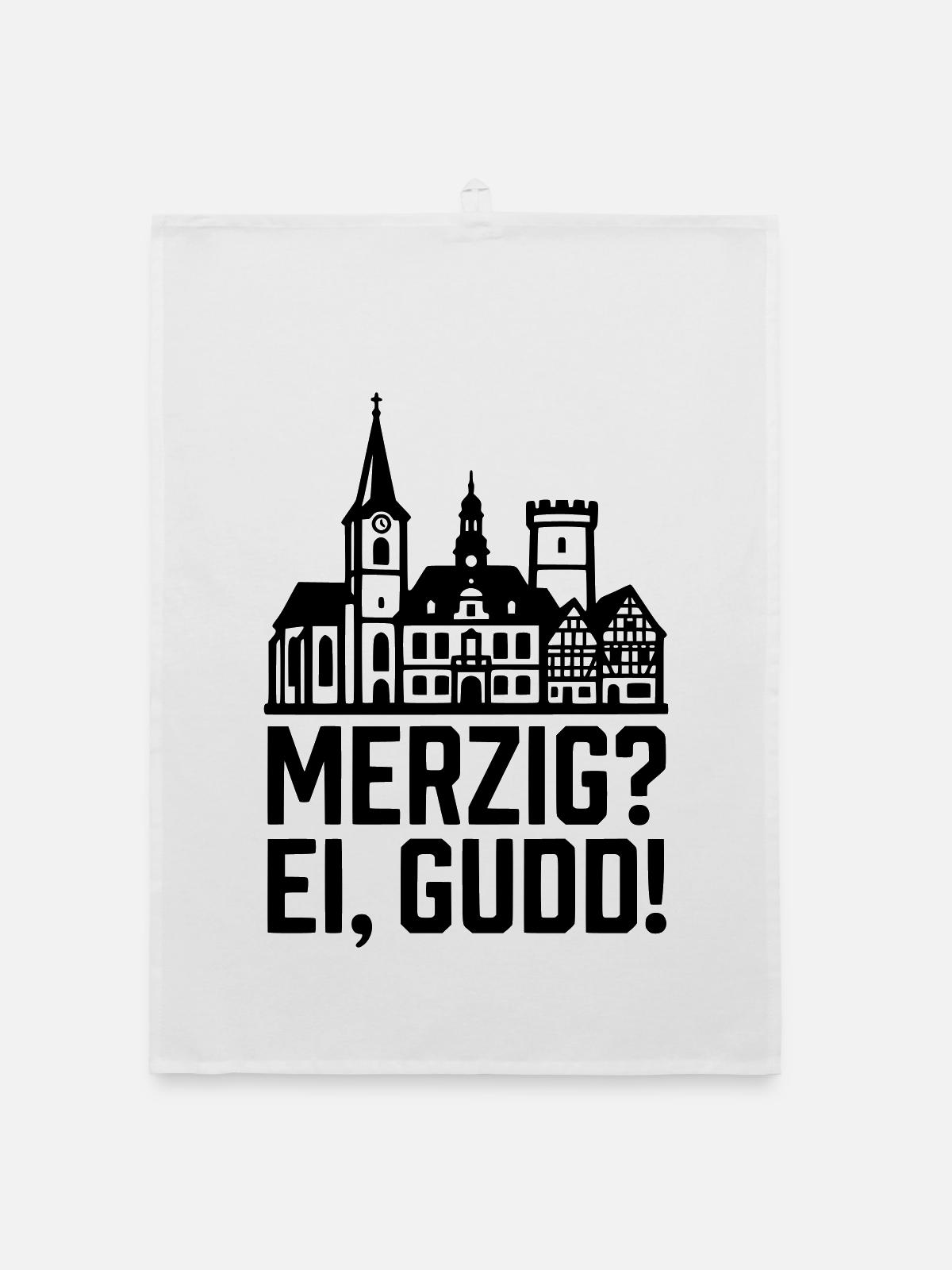 Merzig Ei Gudd - Organic Geschirrtuch - Weiß - Vorne