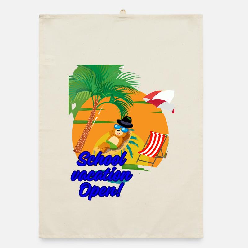 School vacation Organic dish towel