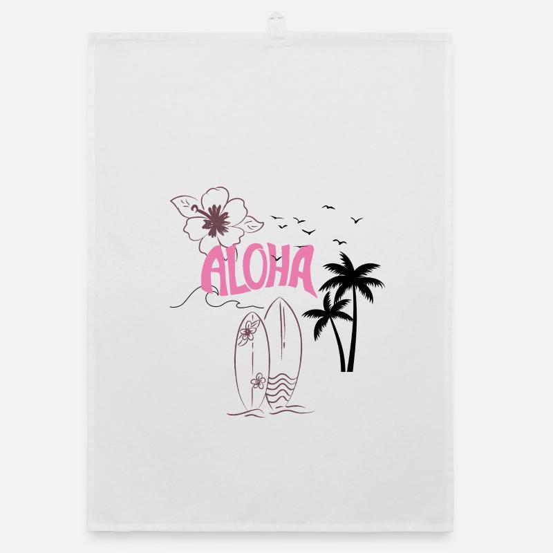 Conception de la plage de surf Aloha Torchon bio