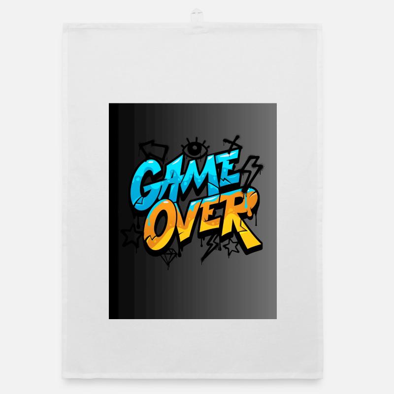 Graffiti Style Game Over Design Torchon bio