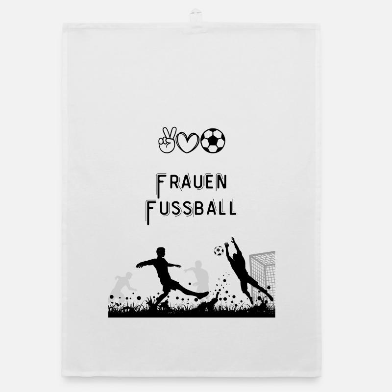 Fußballsilhouette vor dem Tor Organic Geschirrtuch