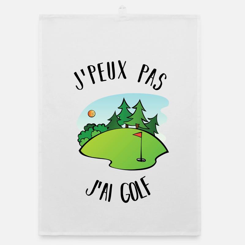 I can not play golf Organic dish towel