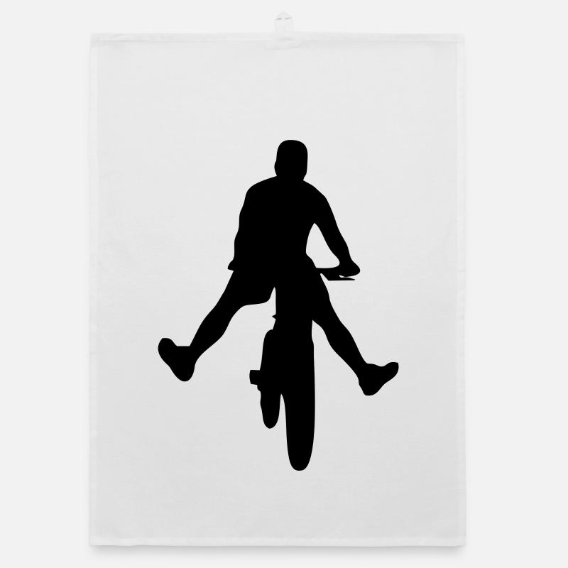 Abstract retro pattern on bicycle t-shirt Organic dish towel