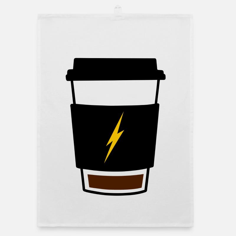 Kaffee mit niedrigem Batteriestand Organic Geschirrtuch