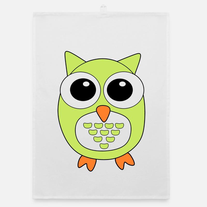 Eule grüne Eule Organic Geschirrtuch