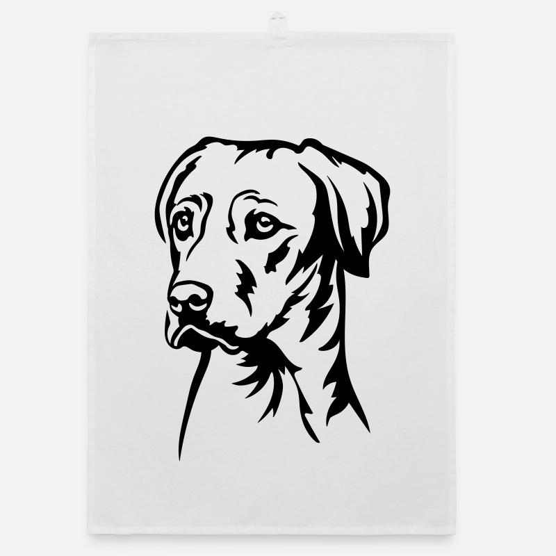 Rhodesian Ridgeback Head Organic dish towel