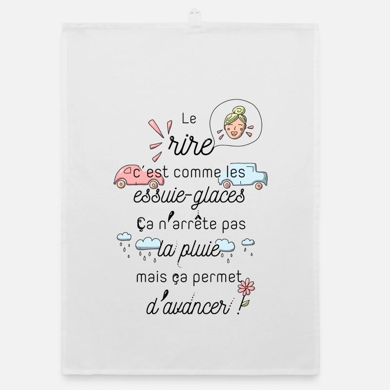 Le rire c'est comme les essuie-glaces Torchon bio