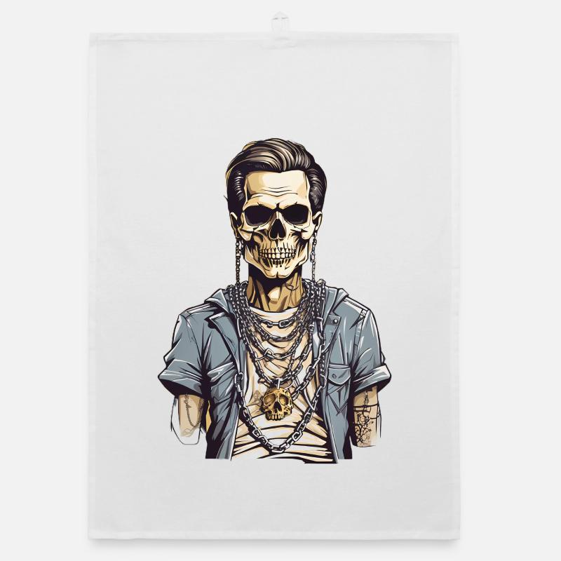 Cool skeleton Organic dish towel
