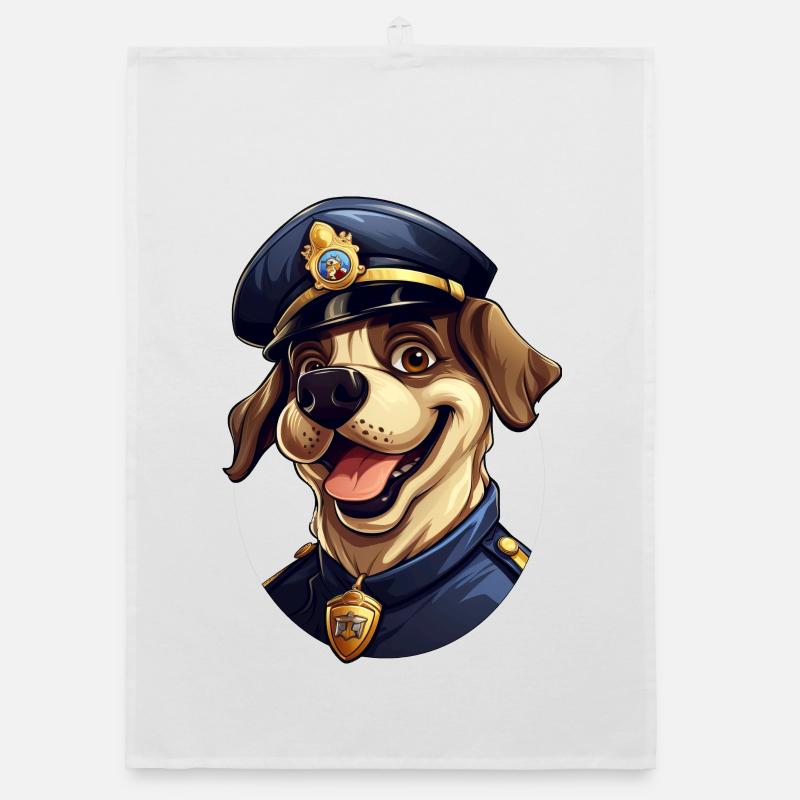 Polizei Hund Organic Geschirrtuch
