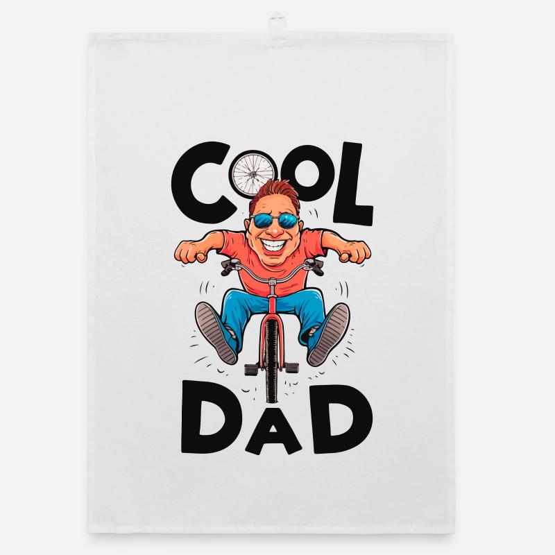 Cool papa cyclisme illustration Torchon bio