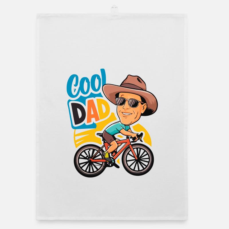 Cool papa cyclisme illustration Torchon bio