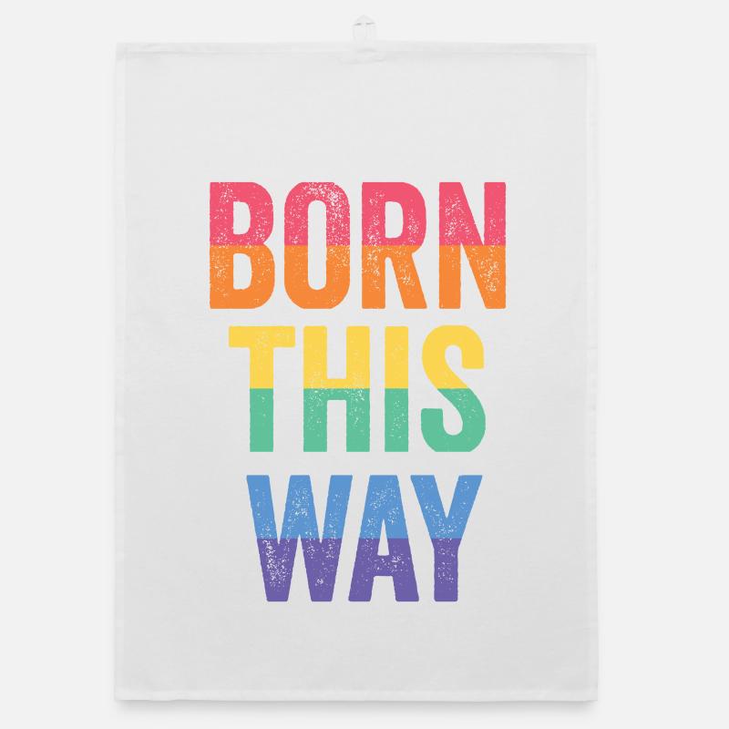 LGBT Pride Month - Born This Way Organic dish towel