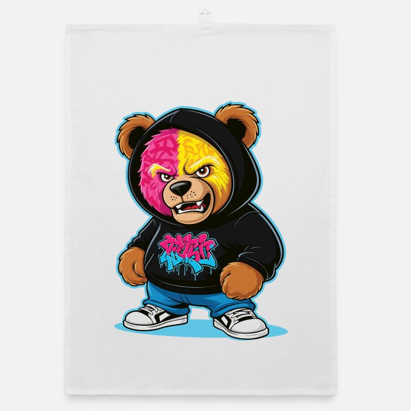 Grumpy Bear Organic dish towel