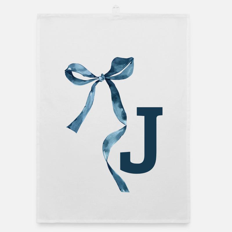 Monogram j Gift Idea Organic dish towel