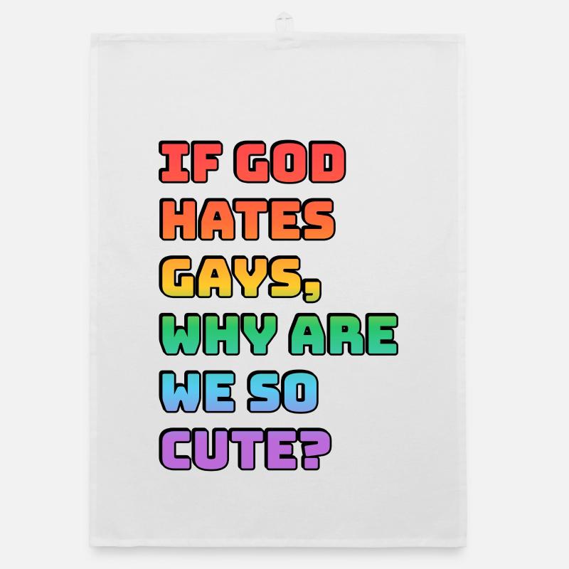 Süßes Pride Regenbogen-Tee Organic Geschirrtuch