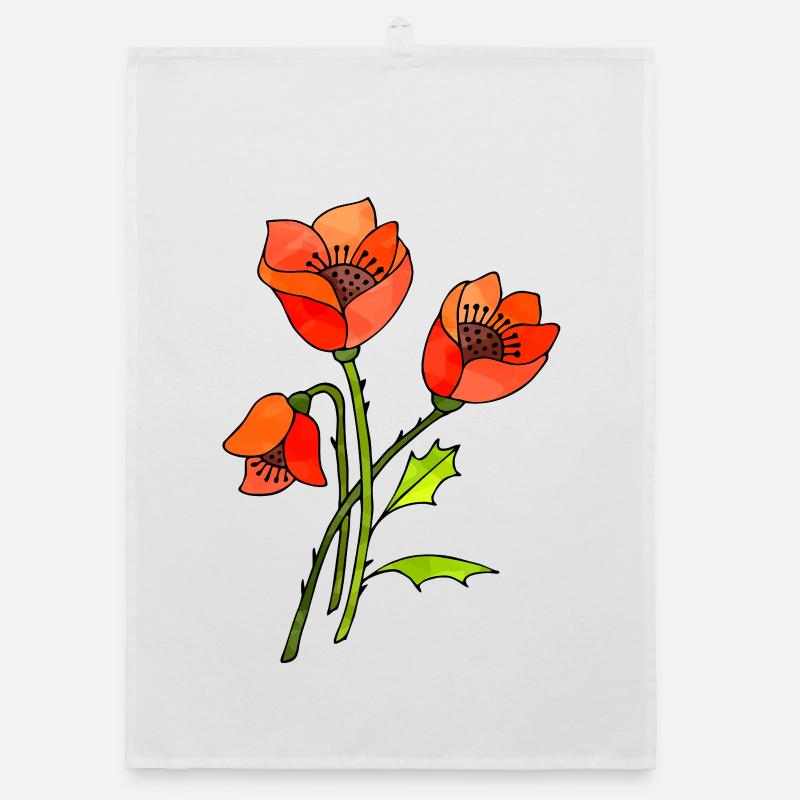 Blumen Organic Geschirrtuch