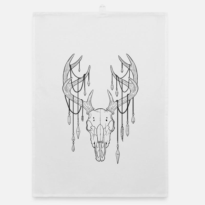 Deer antlers with crystals Organic dish towel